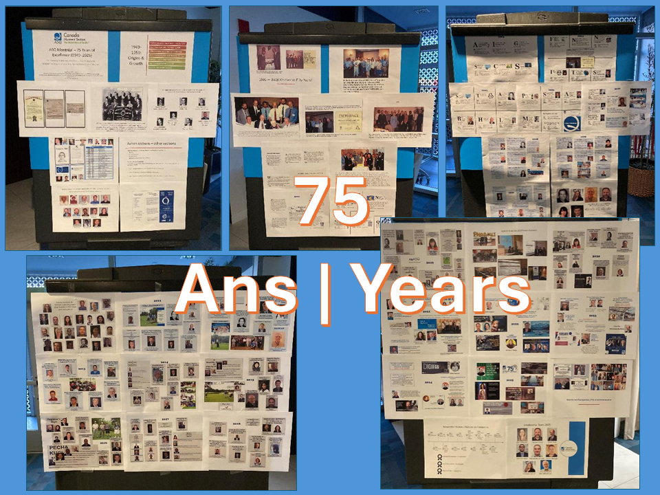Montreal ASQ 75yrs Diaporama of various articles
